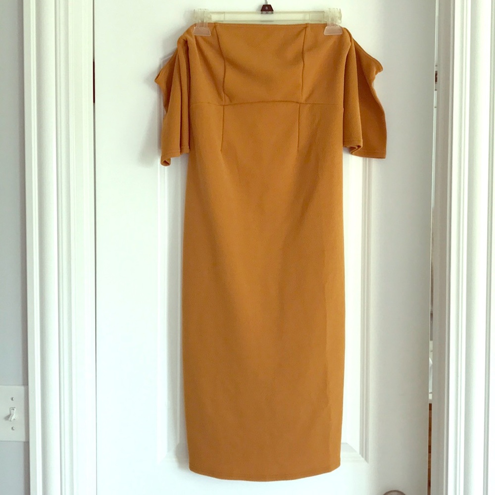 Off-The-Shoulder Body Con Dress - Maternity!